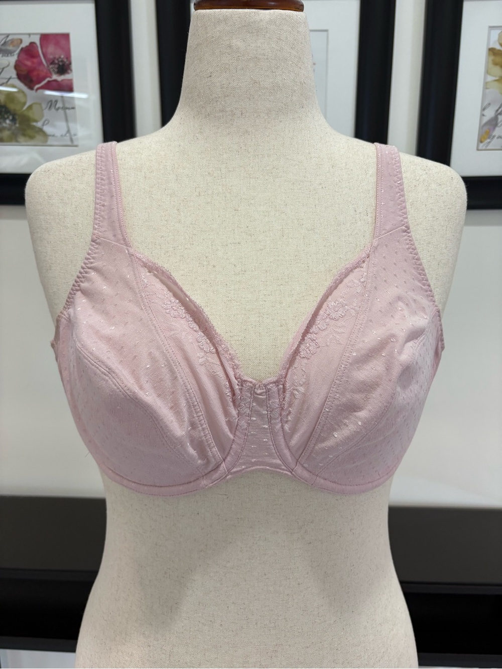 Soft Pink Full-Coverage Women's Bra - Comfort Support